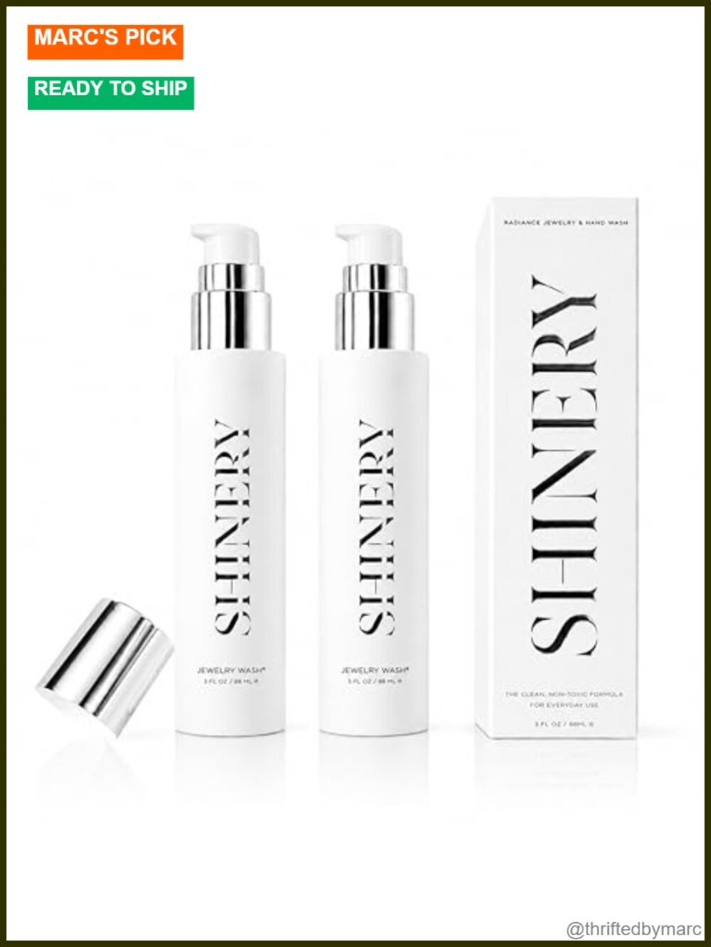 Plant-Based Jewelry Cleaner Hand Wash Solution Safe for All Metals Stones 2 Pack